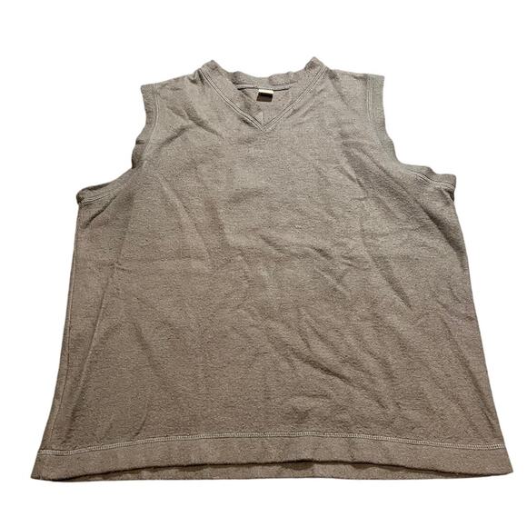 Vintage Y2K Stussy Brown Fleece Vest Streetwear Mens Size Large - Picture 1 of 5